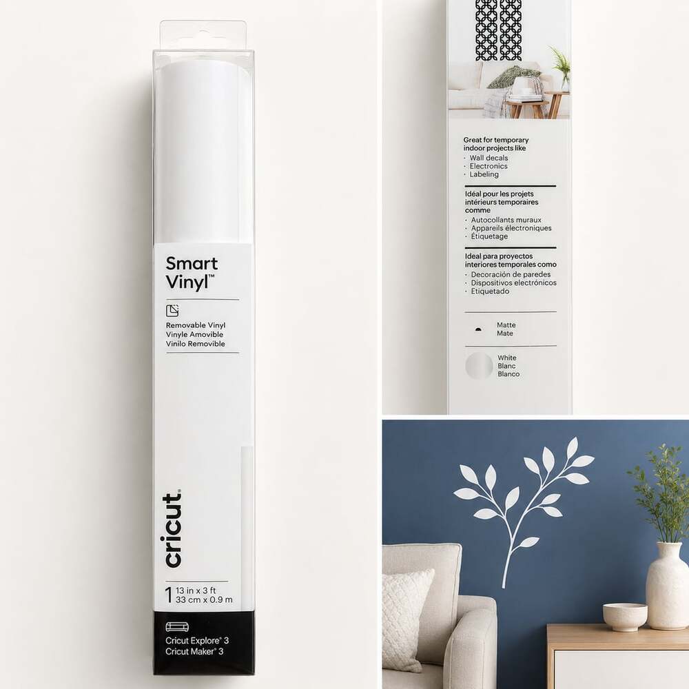 Cricut Smart Vinyl Removable 13 in x 3 ft White